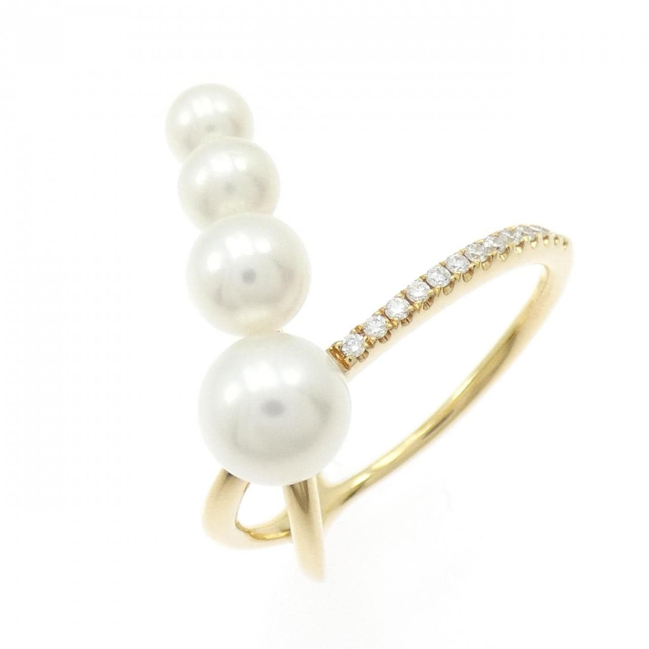 750YG 淡水パール リング