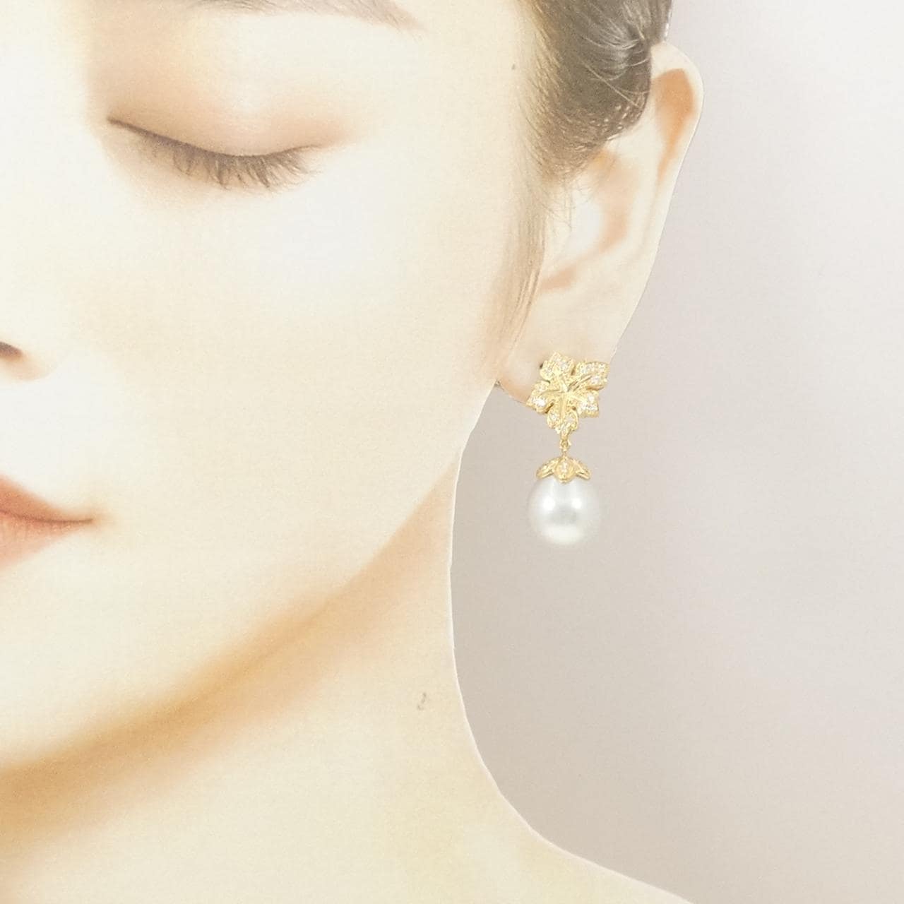 ミキモト 白蝶パール イヤリング