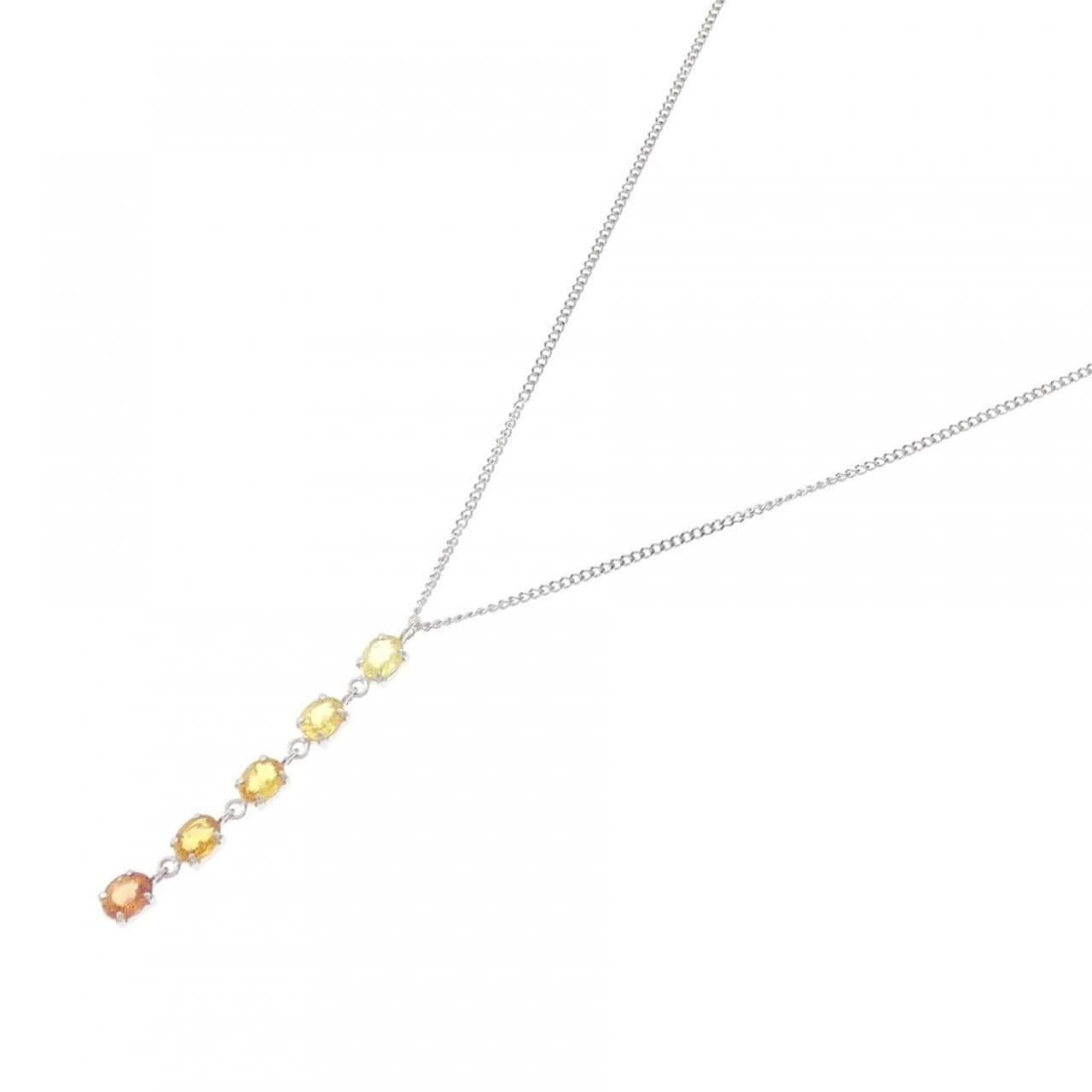 K18WG サファイヤ ネックレス 1.0CT