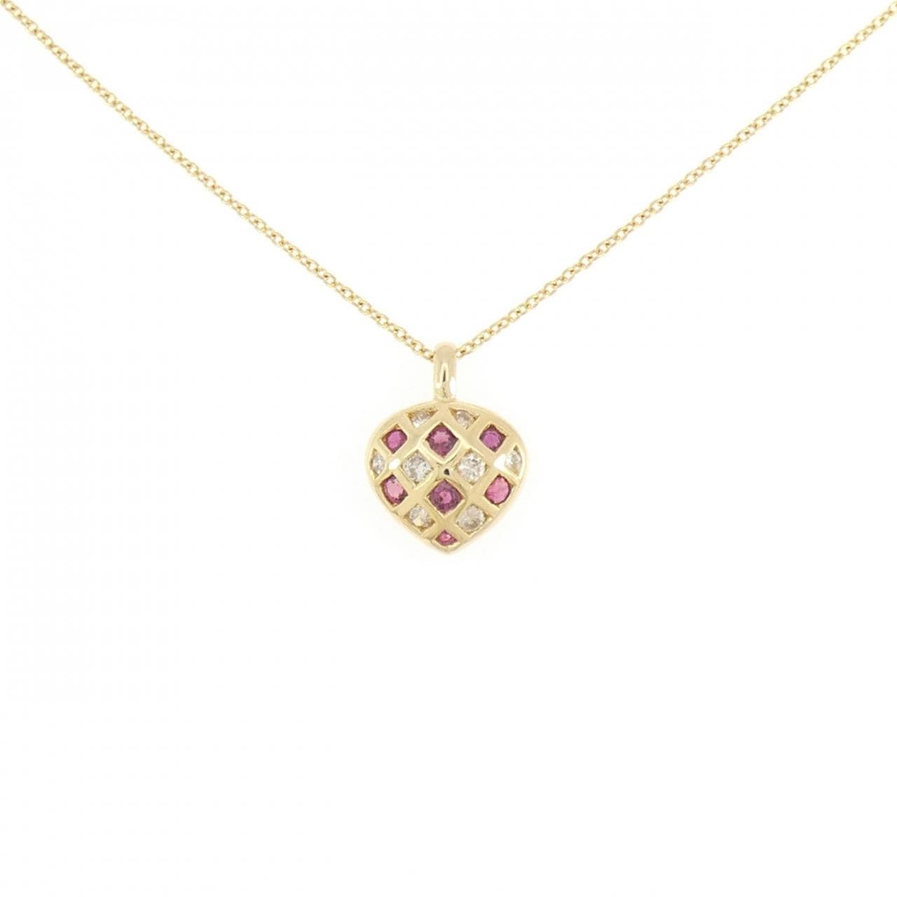 K18YG ルビー ネックレス 0.36CT
