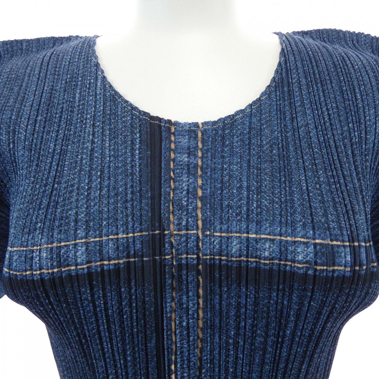 【ヴィンテージ】プリーツプリーズ PLEATS PLEASE 2000　デニム転写プリント PP02-JK704 トップス