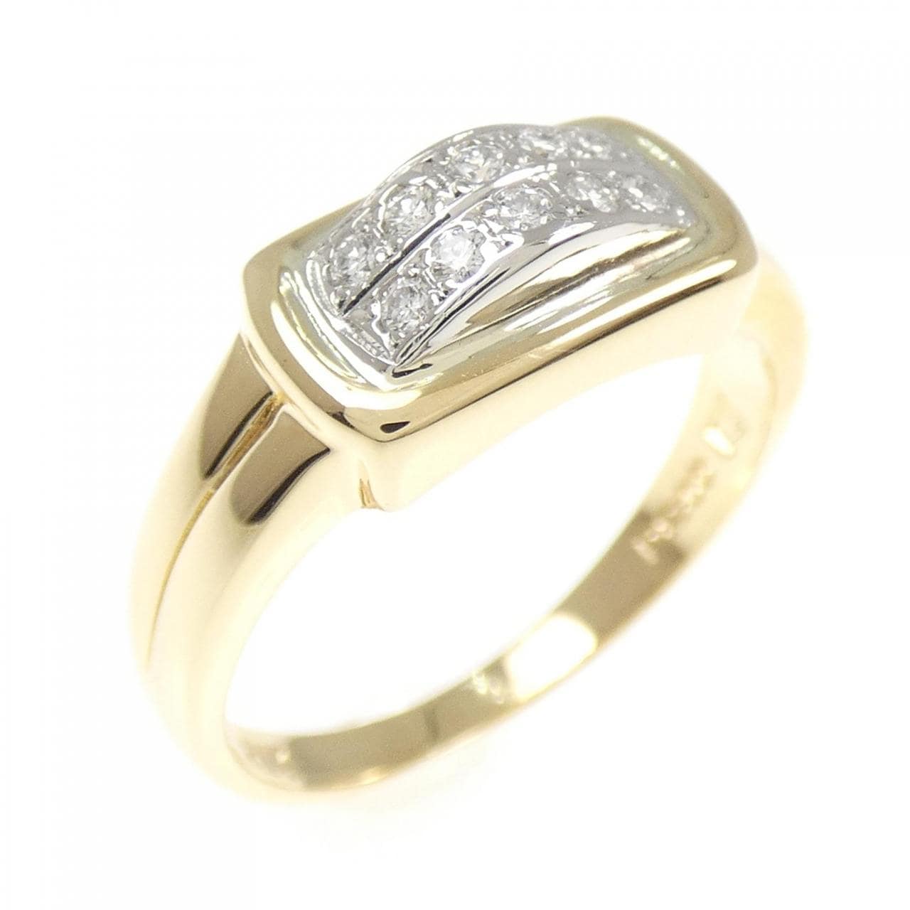 K18YG/PT900 Diamond ring