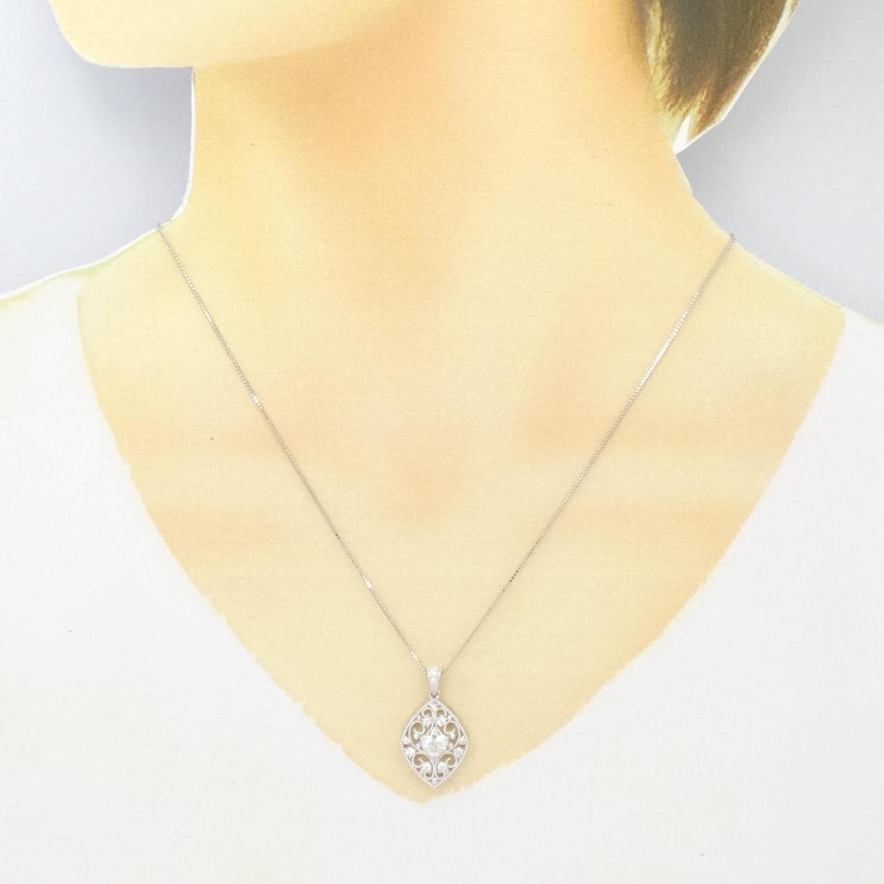 PT Heart Diamond Necklace 0.504CT