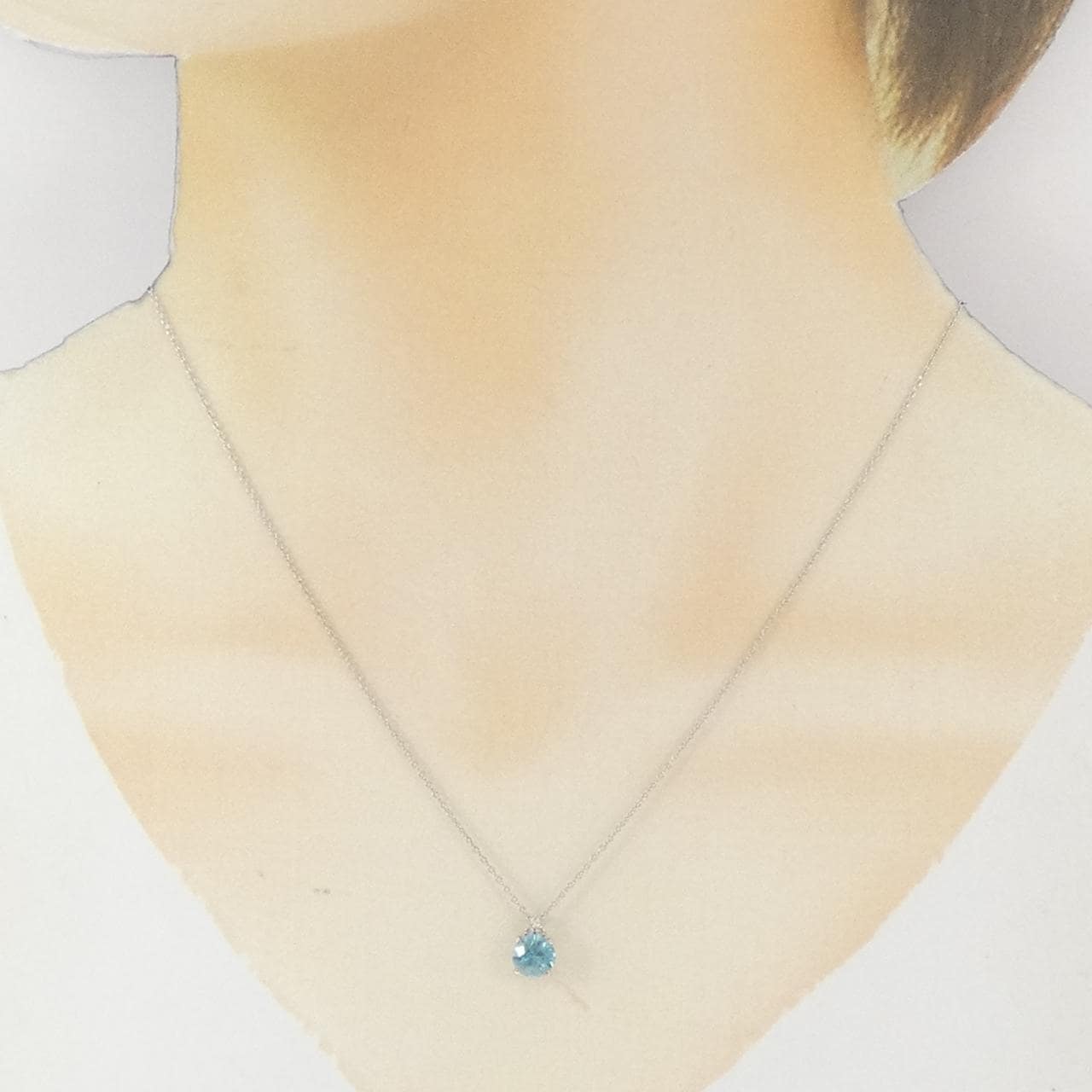PT950/PT850 ジルコン ネックレス 1.00CT