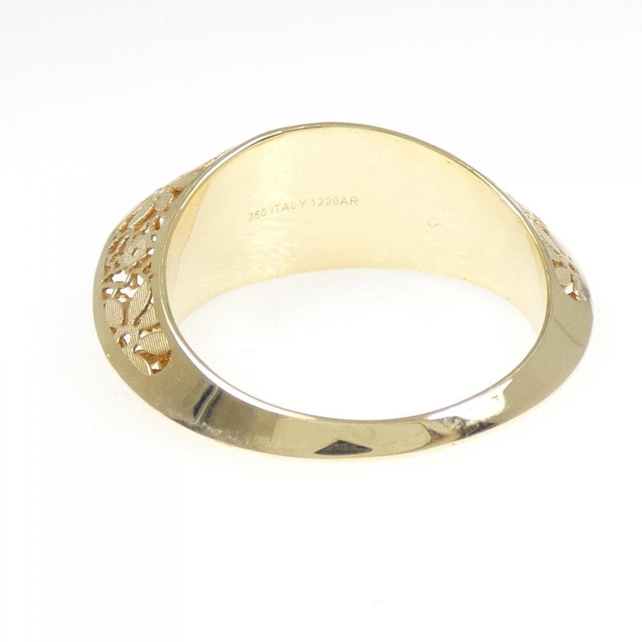 750YG フラワー リング