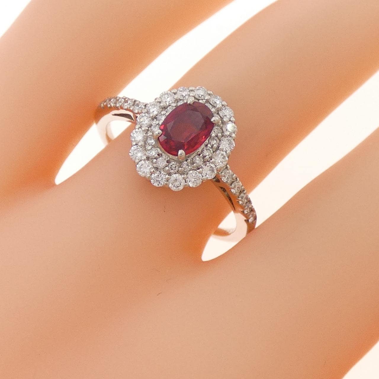 PT900 ルビー リング 0.57CT