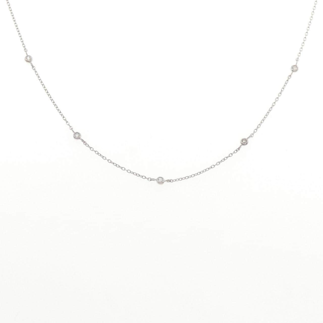 K18WG ダイヤモンド ネックレス 0.10CT