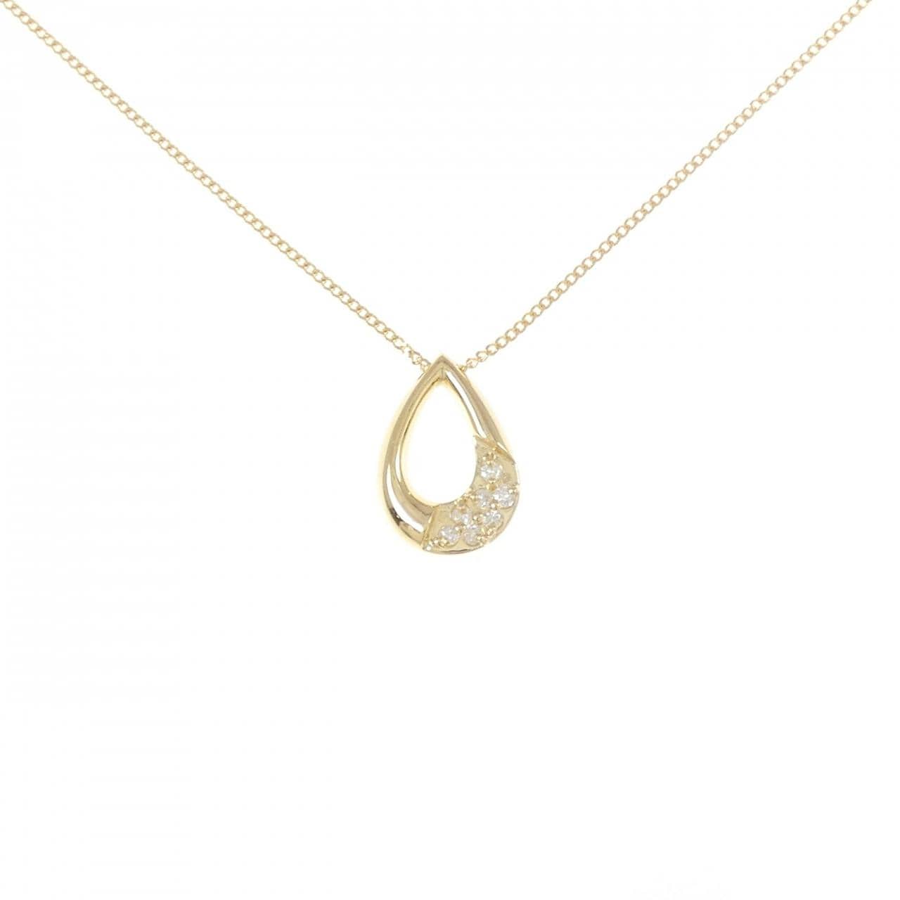 K18YG ダイヤモンド ネックレス 0.11CT