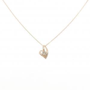 K18PG ハート ダイヤモンド ネックレス 0.10CT