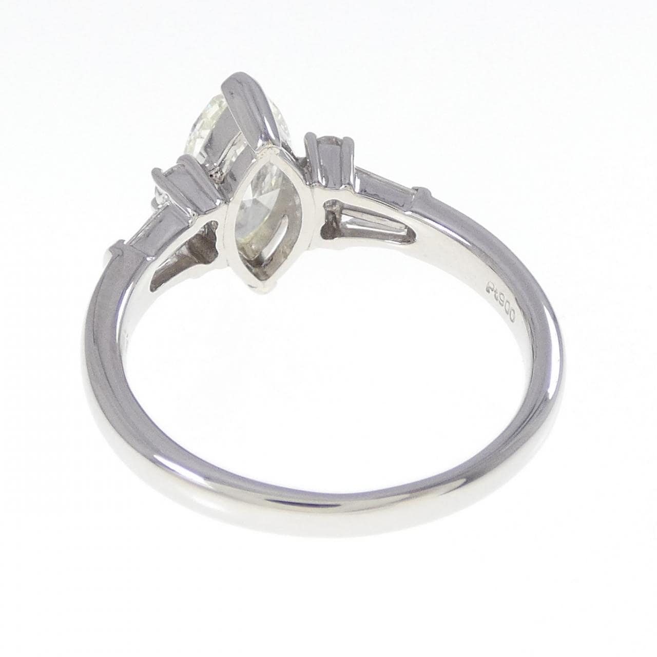 PT900 ダイヤモンド リング 1.442CT M VS1 マーキスカット