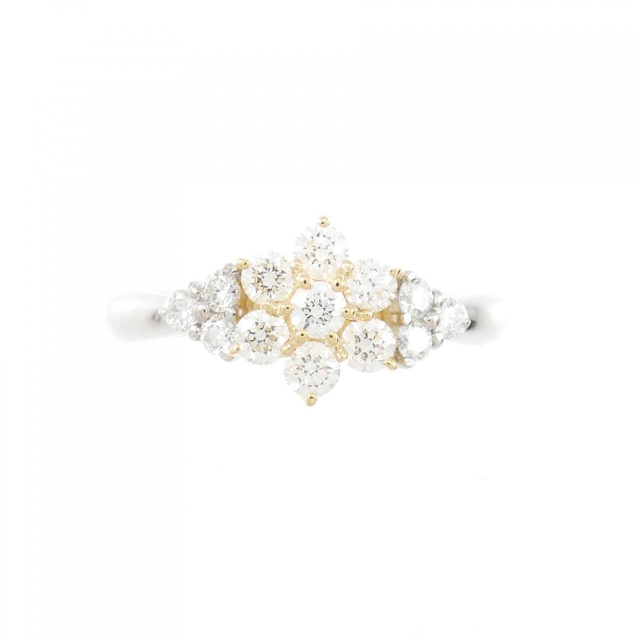 PT/K18YG Flower Diamond Ring 0.50CT