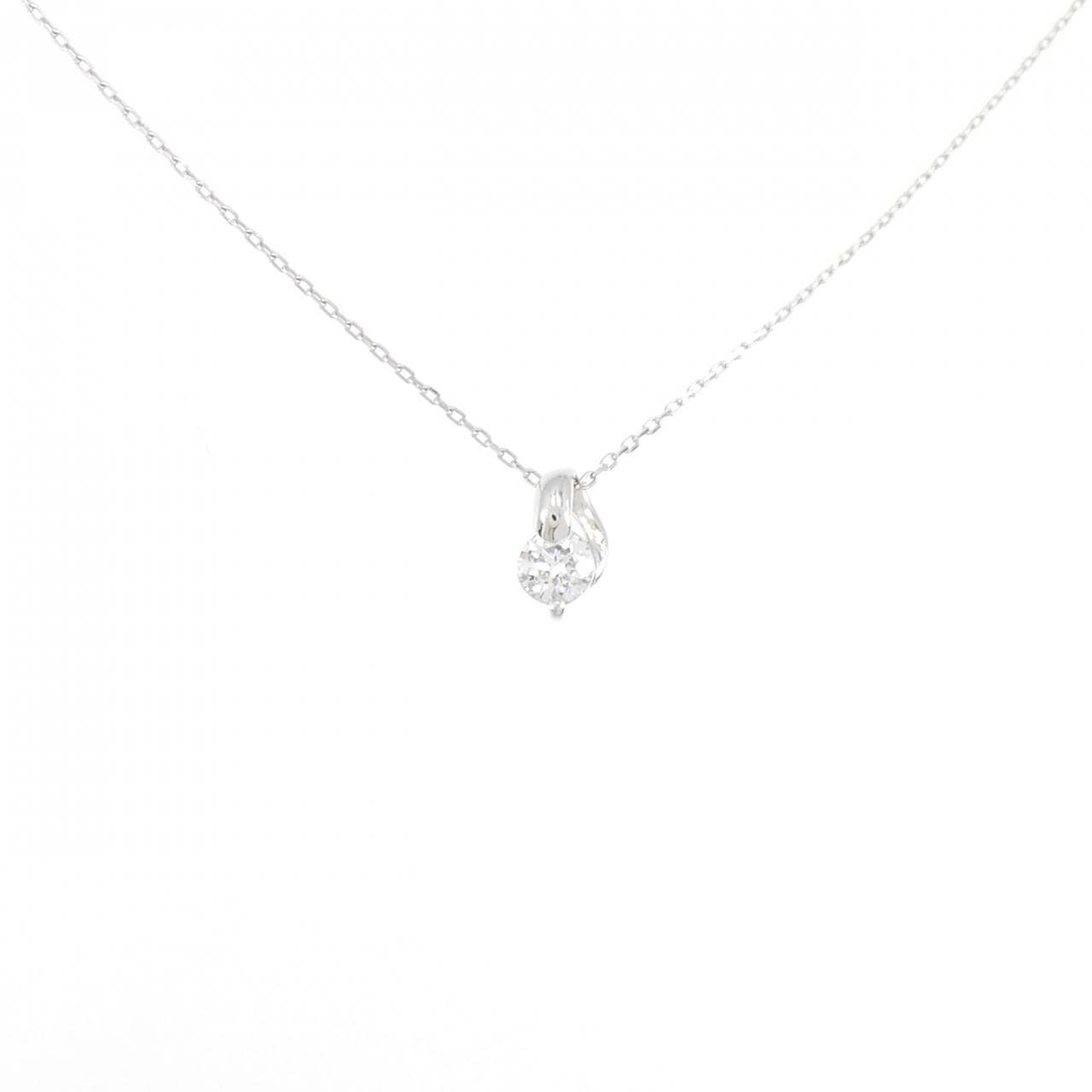 【新品】K18WG ダイヤモンド ネックレス 0.182CT