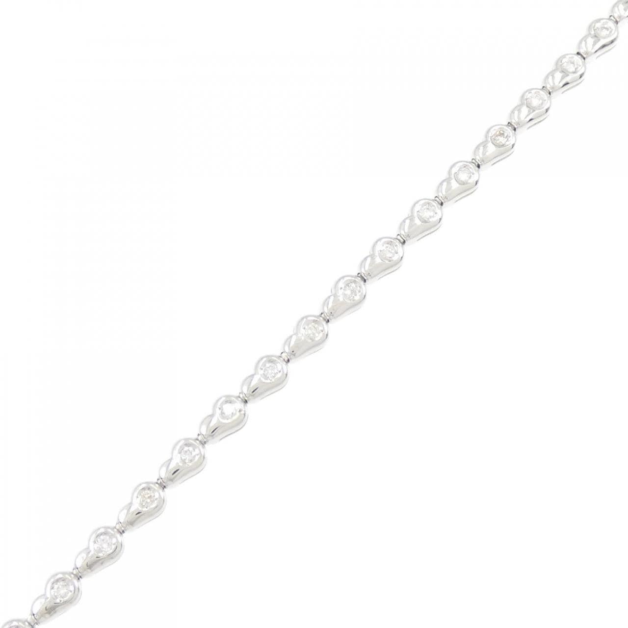 K18WG ダイヤモンド ブレスレット 0.50CT
