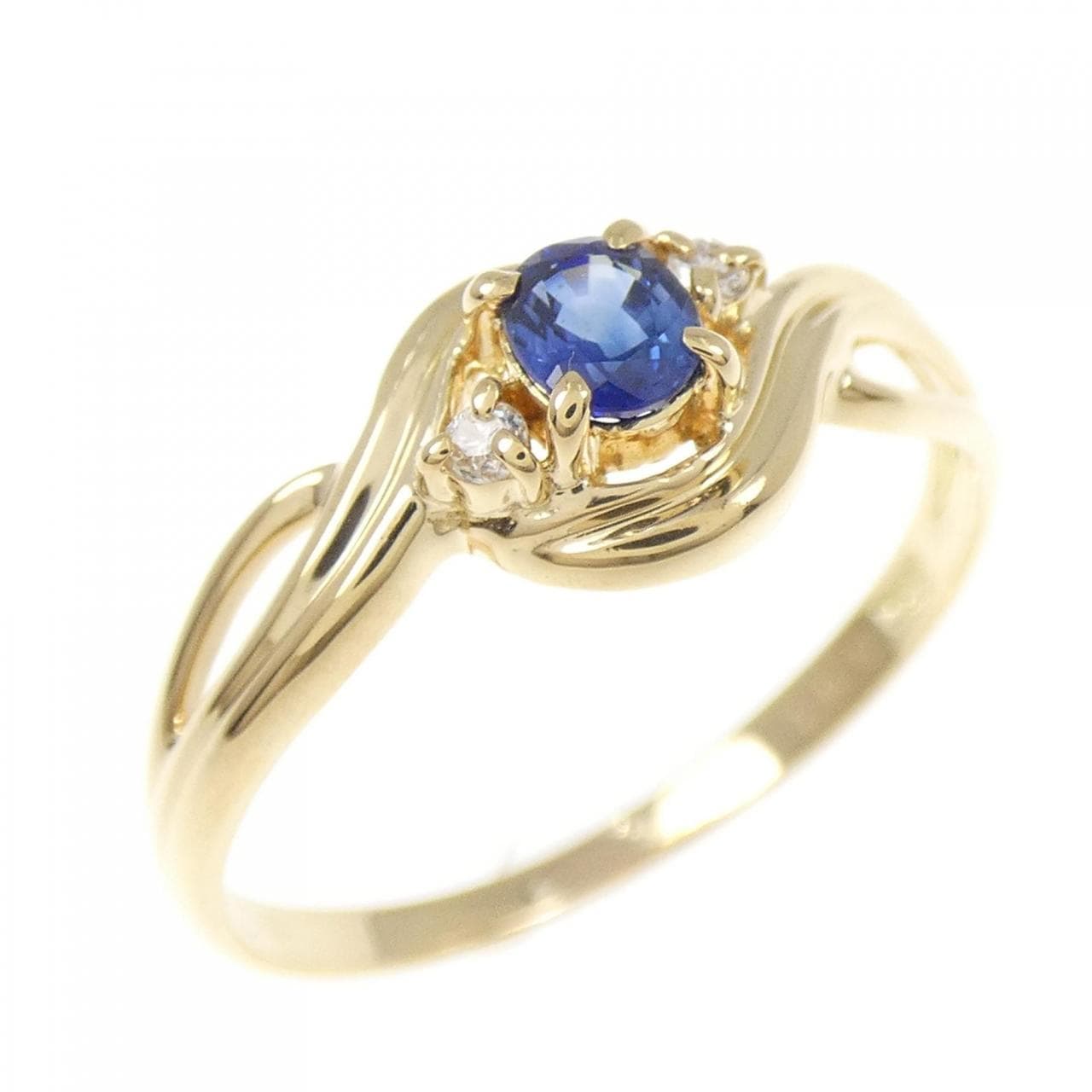 K18YG サファイヤ リング 0.24CT