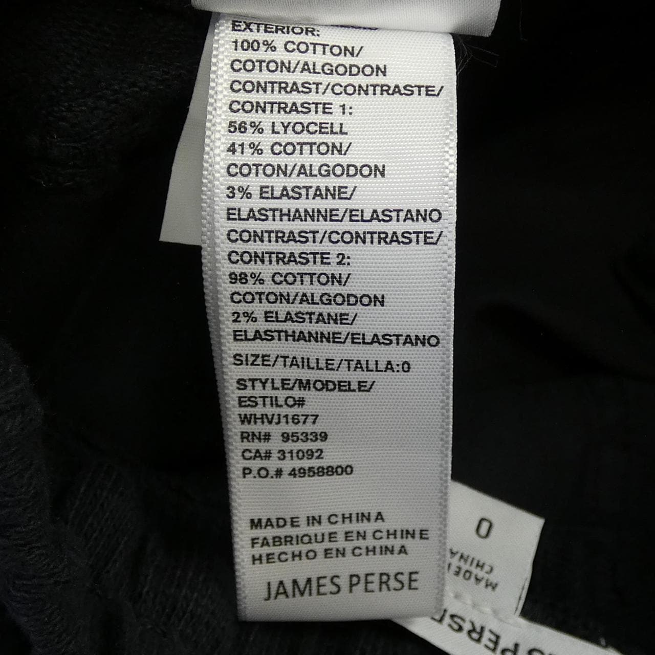 ジェームスパース JAMES PERSE 16-04-74-04301 パンツ