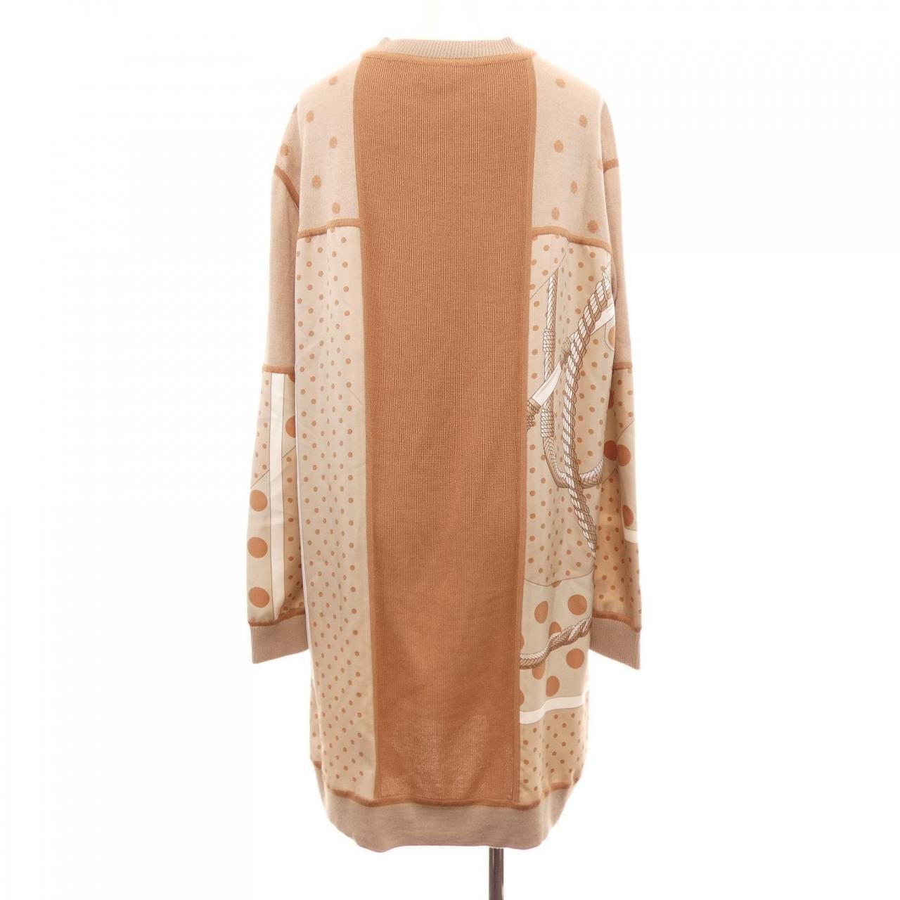エルメス HERMES CLIL-CLAC A POIS *17-7754 ツイルレーヌ ワンピース