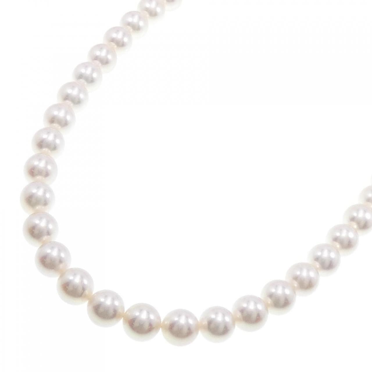 Silver clasp/K14WG Akoya pearl necklace 8.5-9mm necklace and earrings set