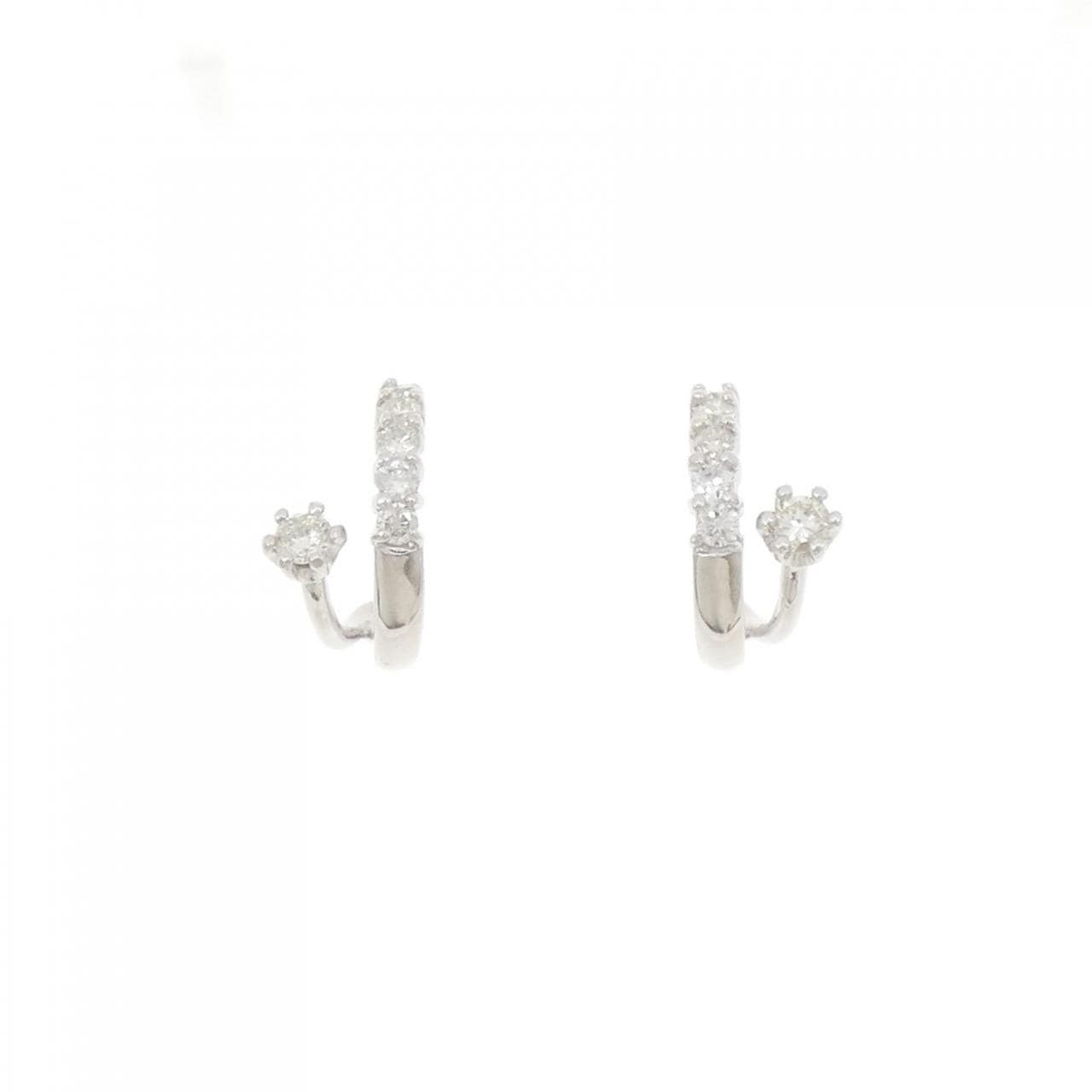 K14WG ダイヤモンド ピアス 0.40CT