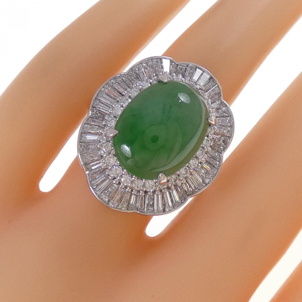 PT900 ヒスイ リング 8.41CT