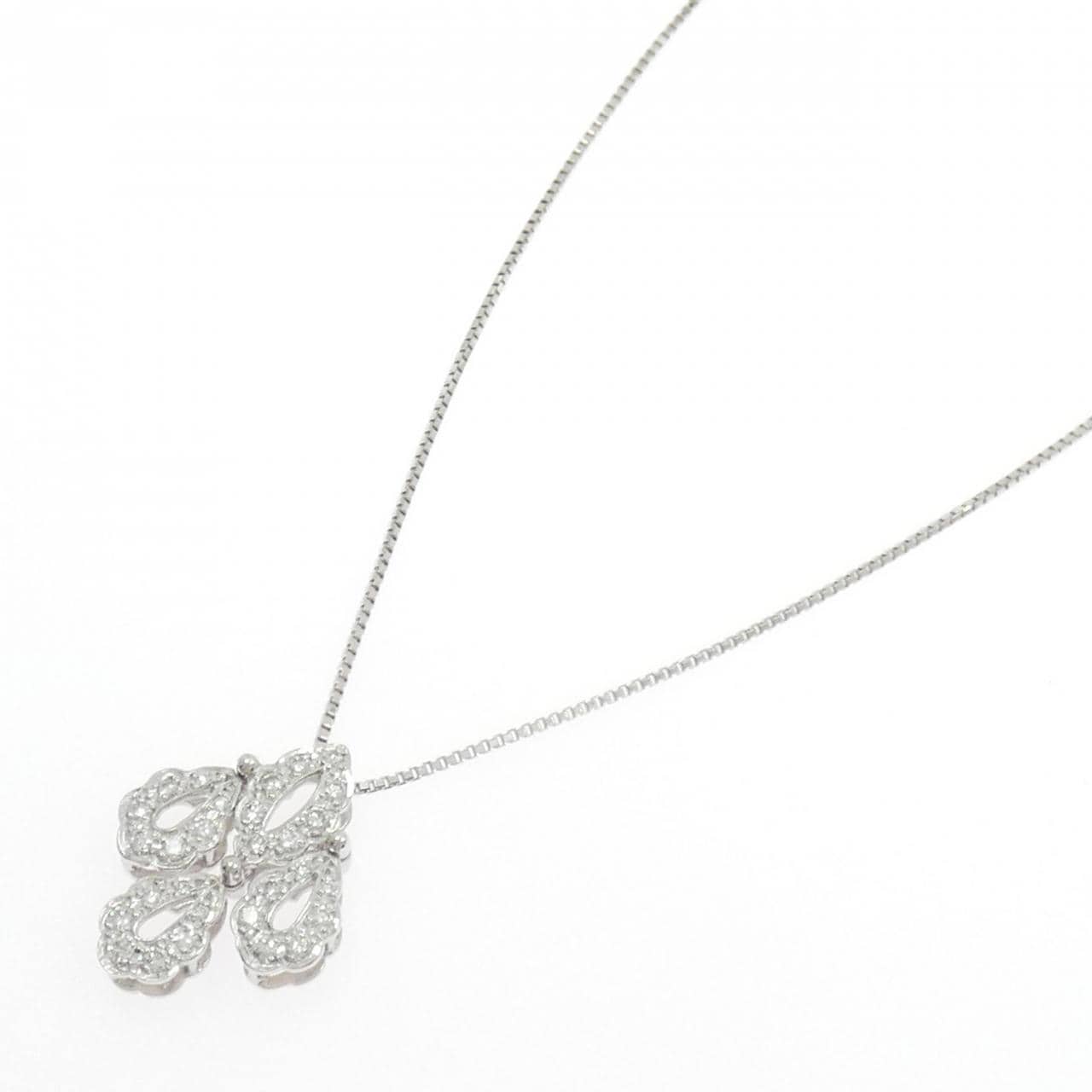 K18WG ダイヤモンド ネックレス 0.54CT