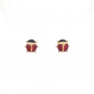 750YG/K18YG テントウムシ 樹脂 ピアス