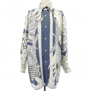 【ヴィンテージ】エルメス HERMES ETENDARDS ET BONNIERES ツイルレーヌ. S／Sシャツ