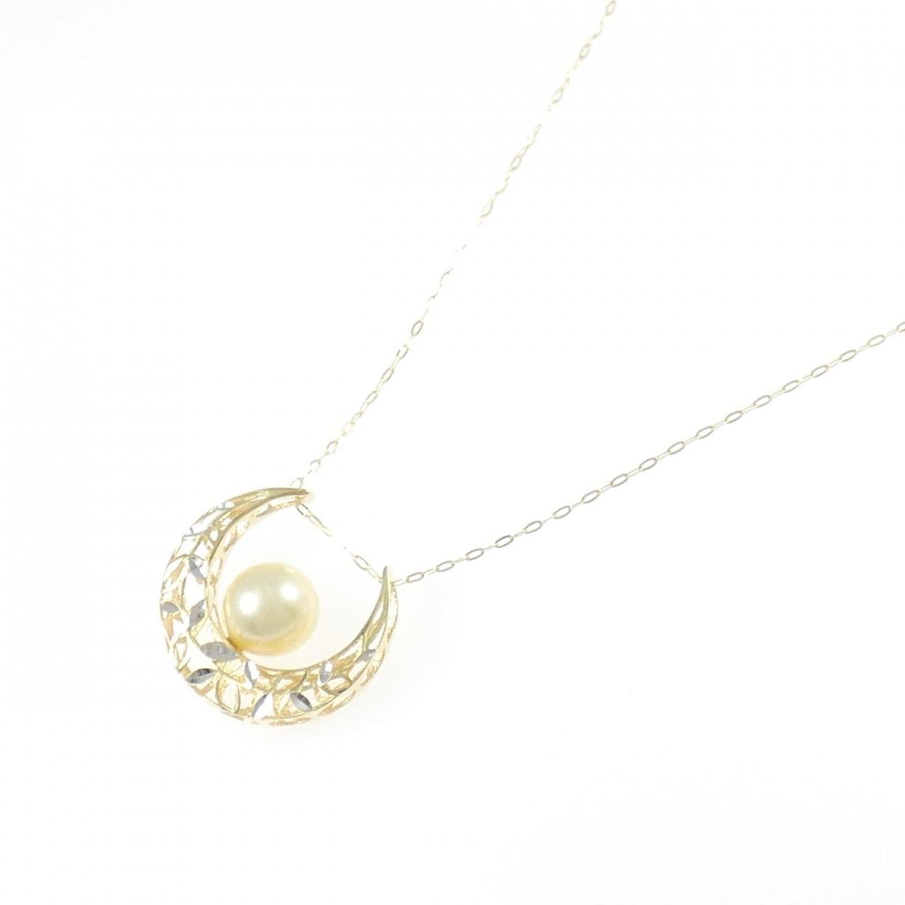 K18YG/K18WG アコヤパール ネックレス 8.3mm