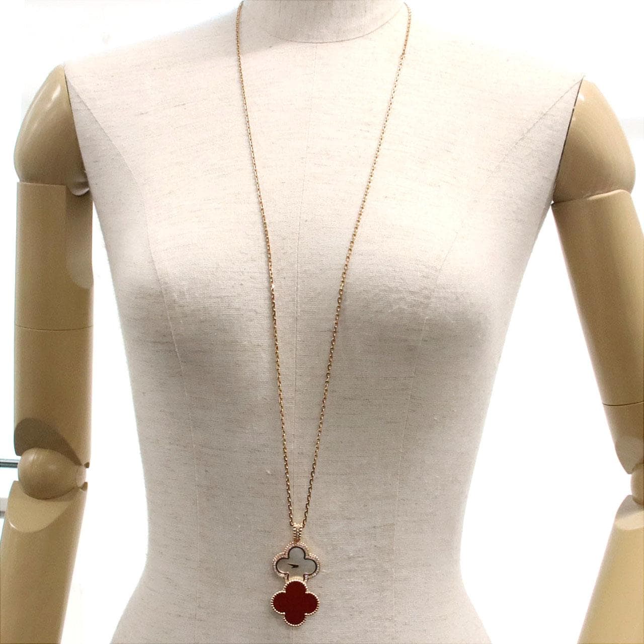 ヴァンクリーフ&アーペル アルハンブラシークレットペンダントウォッチ PG VCARO8ZV00 PG･RG クォーツ