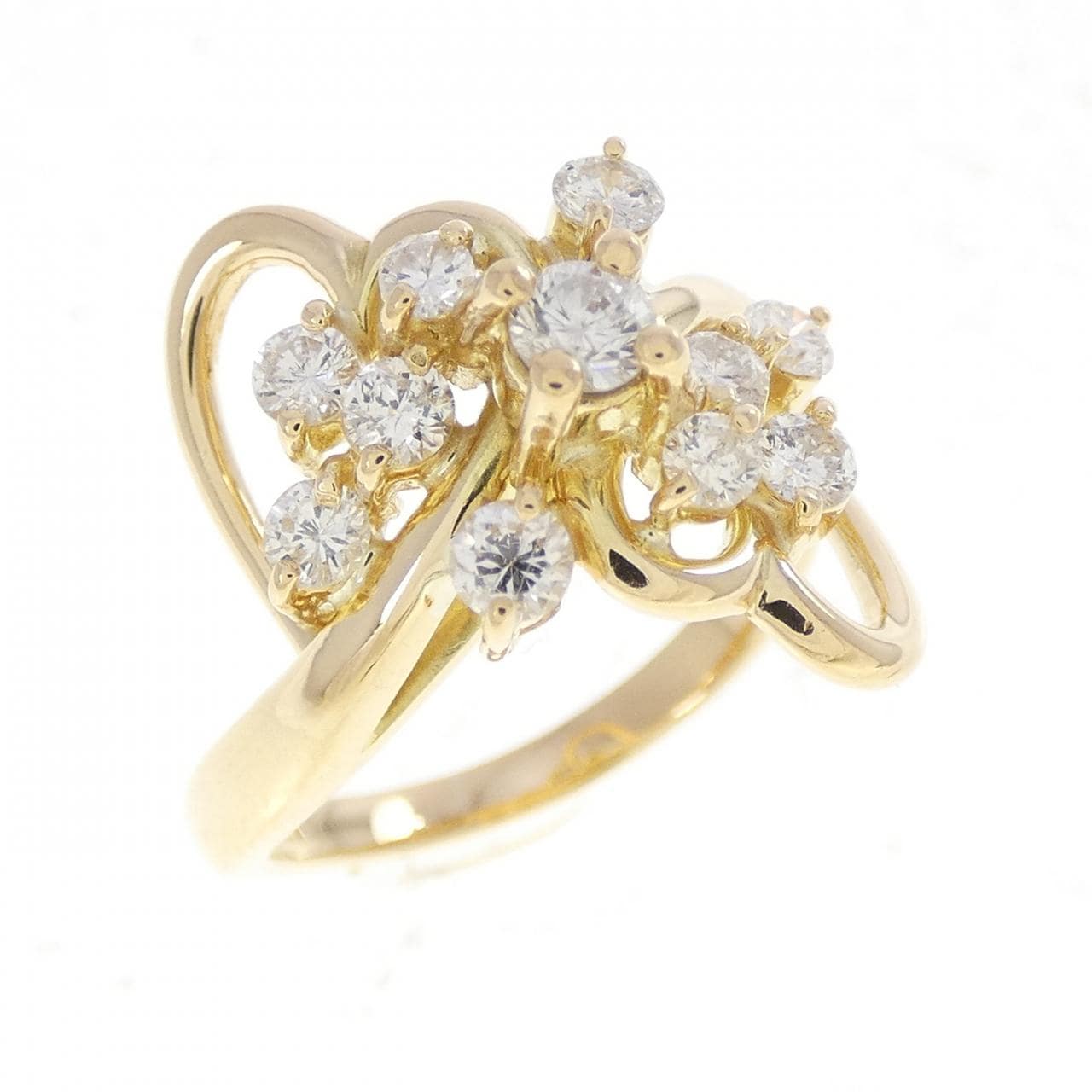 K18YG ダイヤモンド リング 0.57CT