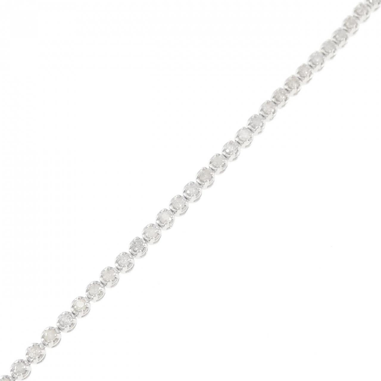 K14WG ダイヤモンド ブレスレット 1.00CT