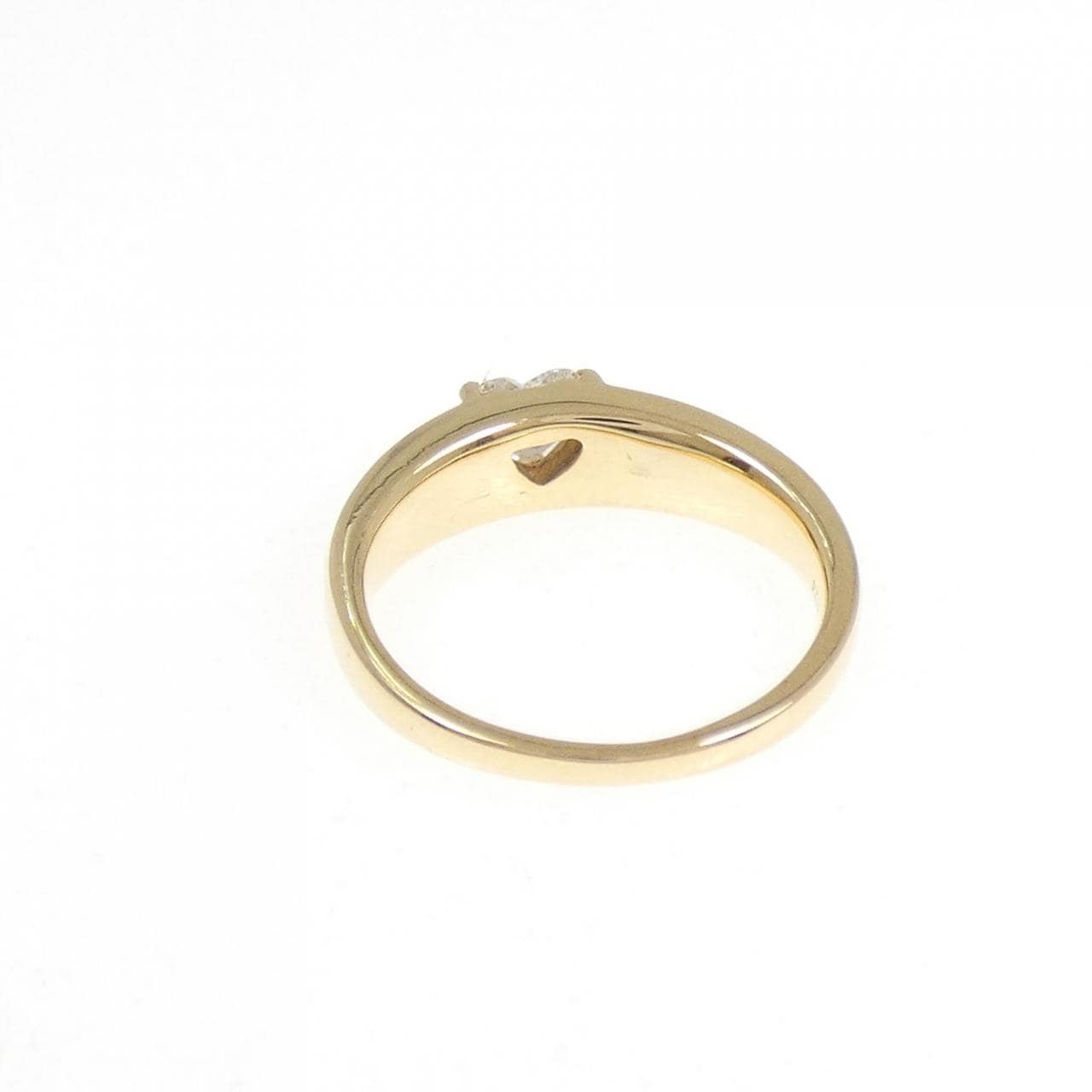 K18YG ハート ダイヤモンド ピンキー リング 0.24CT