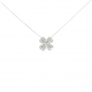 K18WG クローバー ダイヤモンド ネックレス 0.20CT