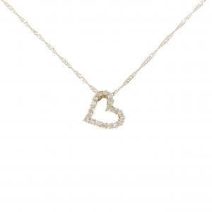 K18YG ハート ダイヤモンド ネックレス 0.17CT