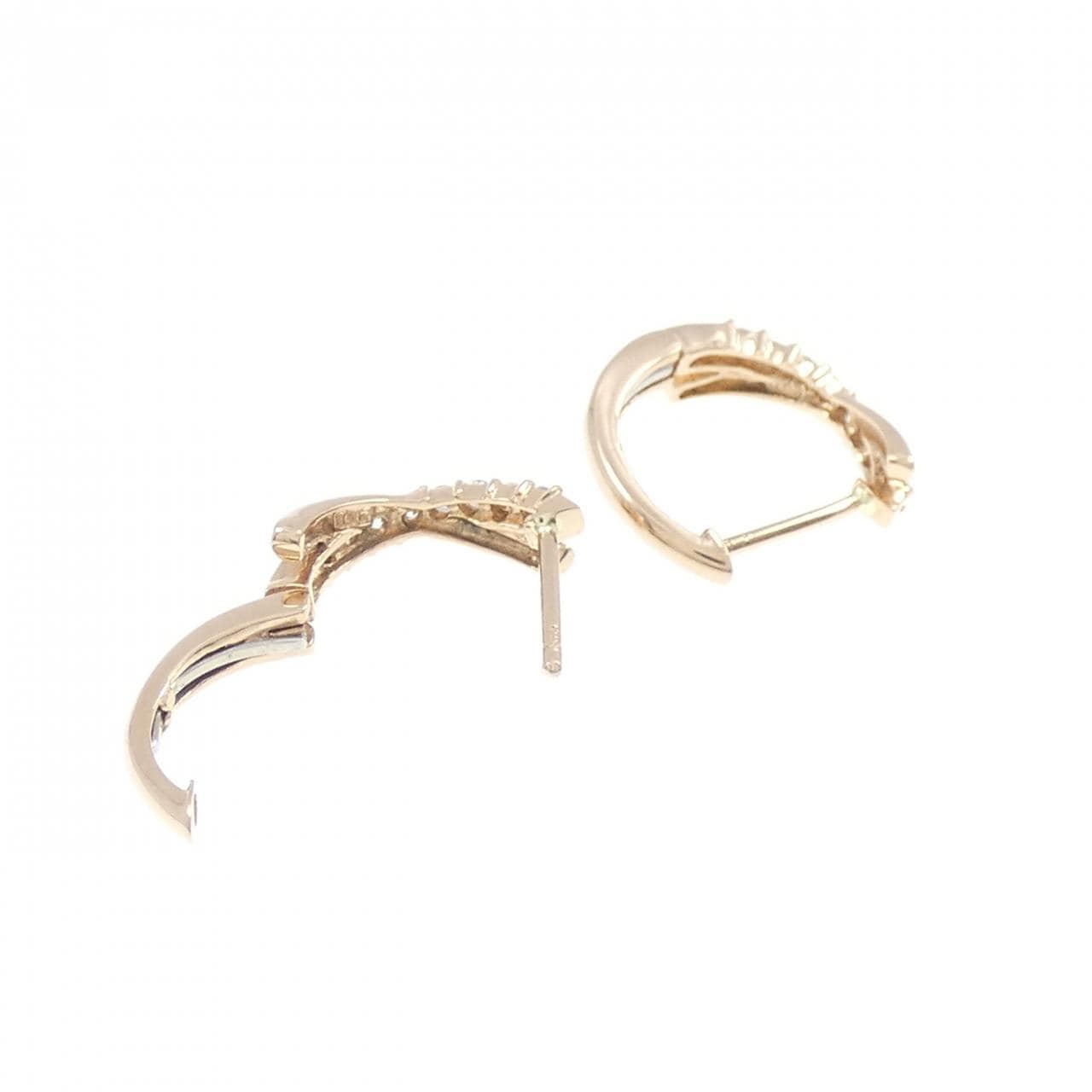 K18PG ダイヤモンド ピアス 0.10CT