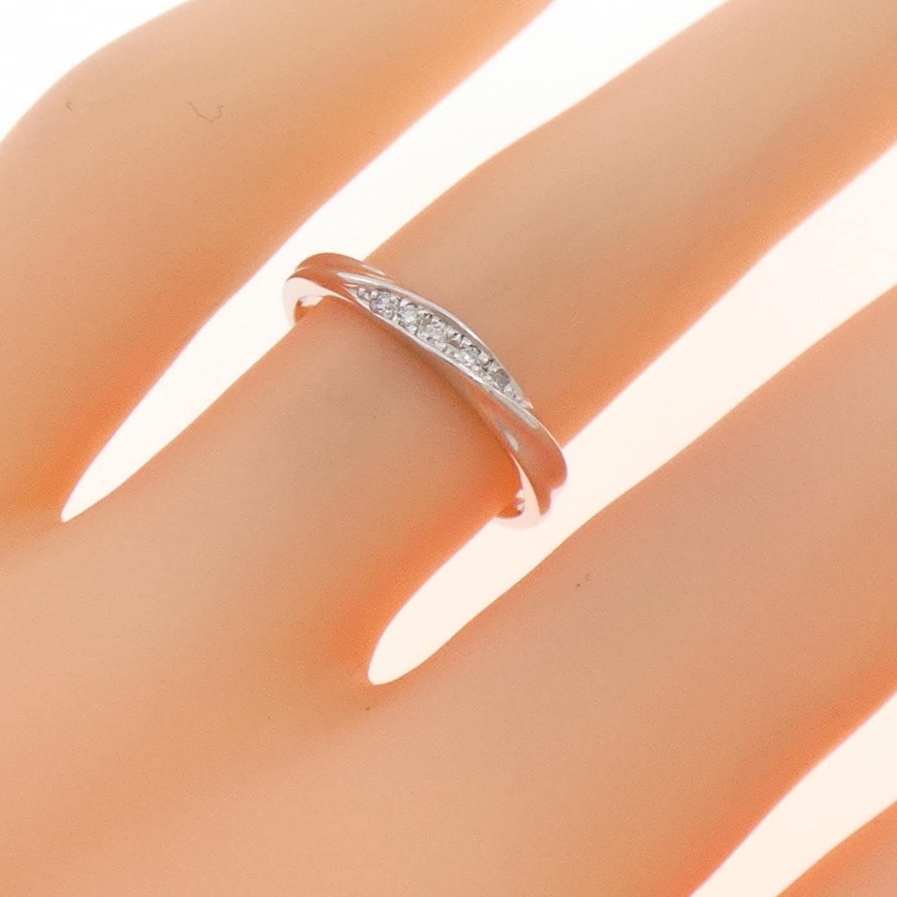 K10WG ダイヤモンド リング 0.03CT