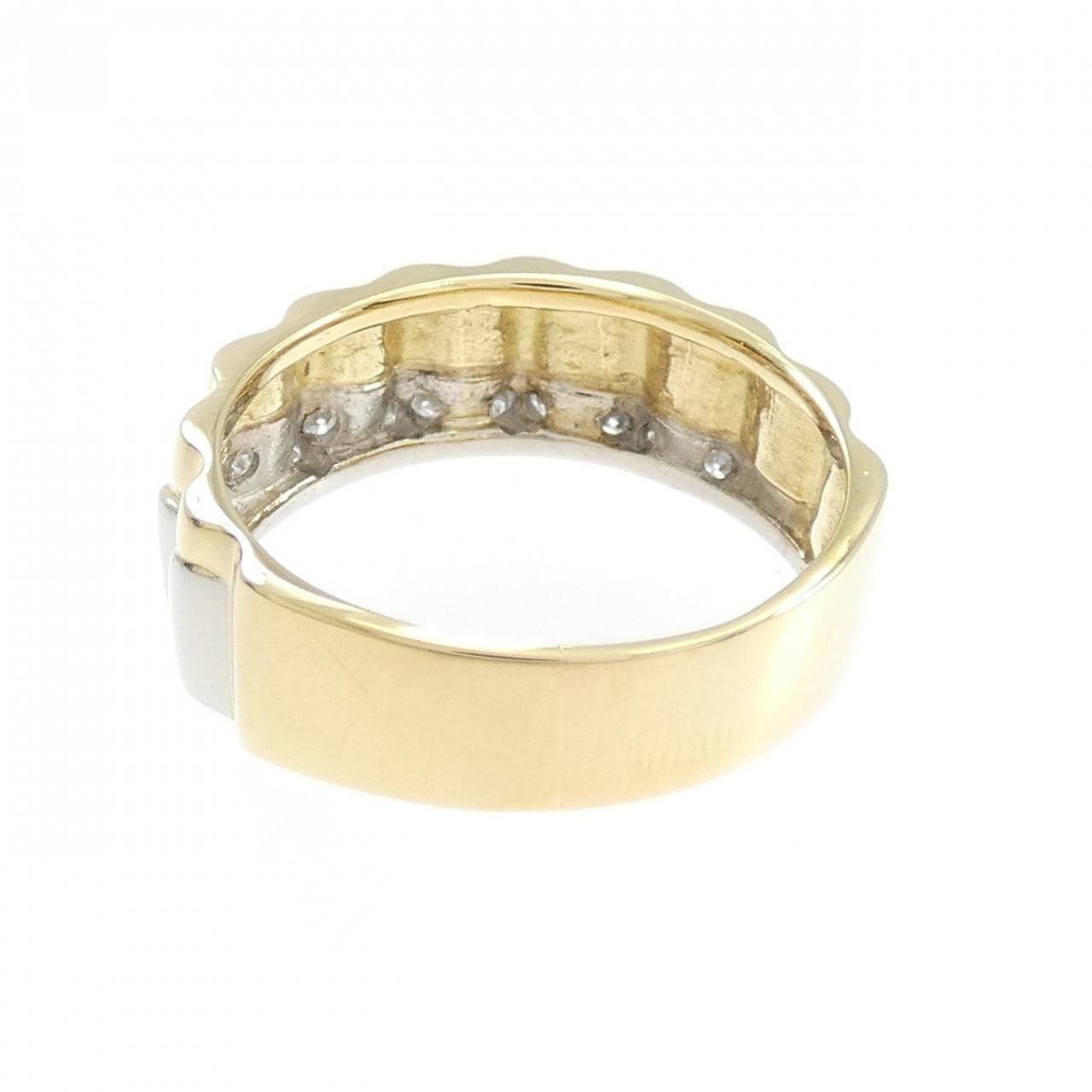 K18YG/PT900 ダイヤモンド リング 0.17CT