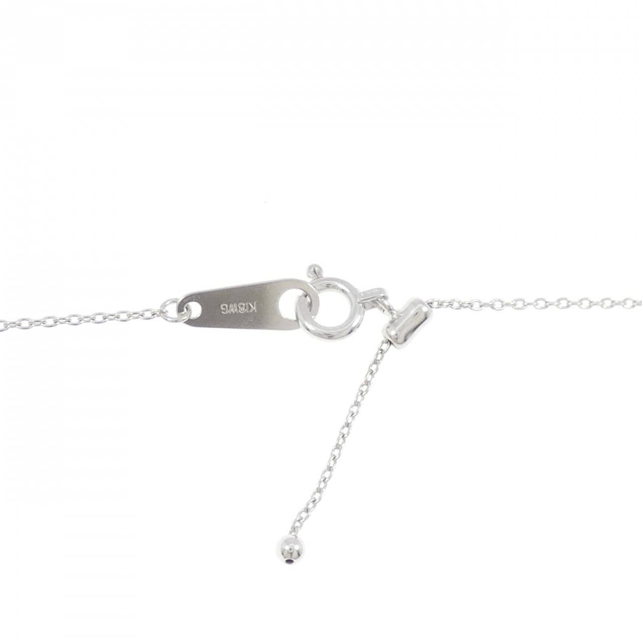 K18WG ダイヤモンド ネックレス 0.18CT