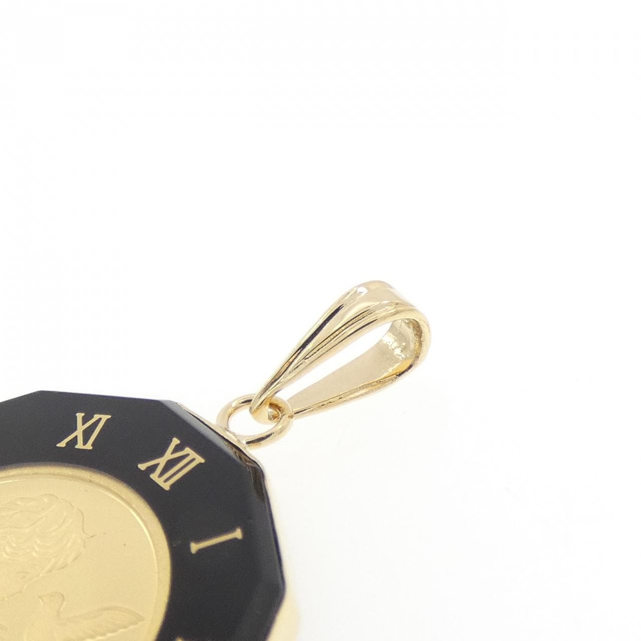 K18YG(枠) コイン ペンダント