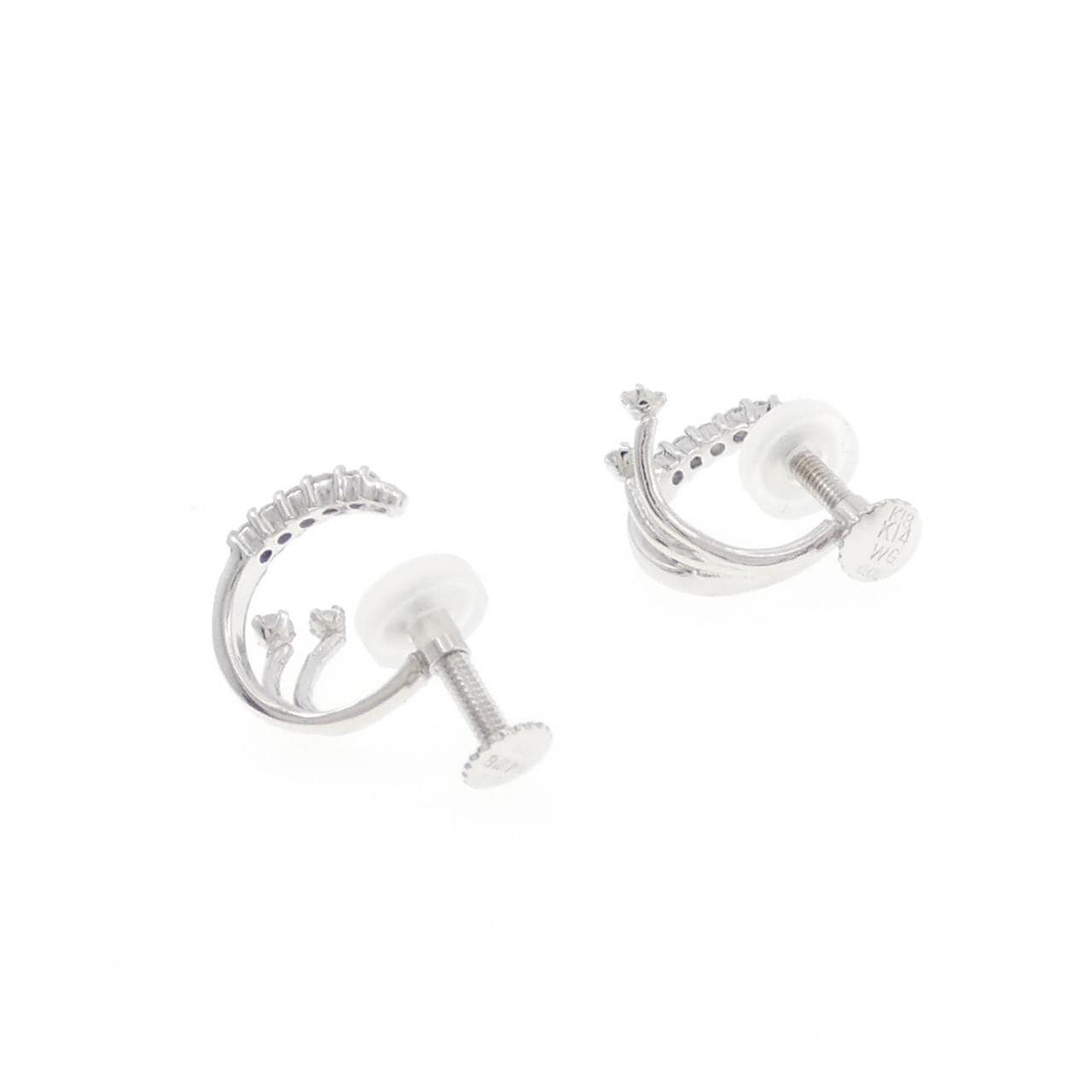 K18WG/K14WG ダイヤモンド イヤリング 0.16CT