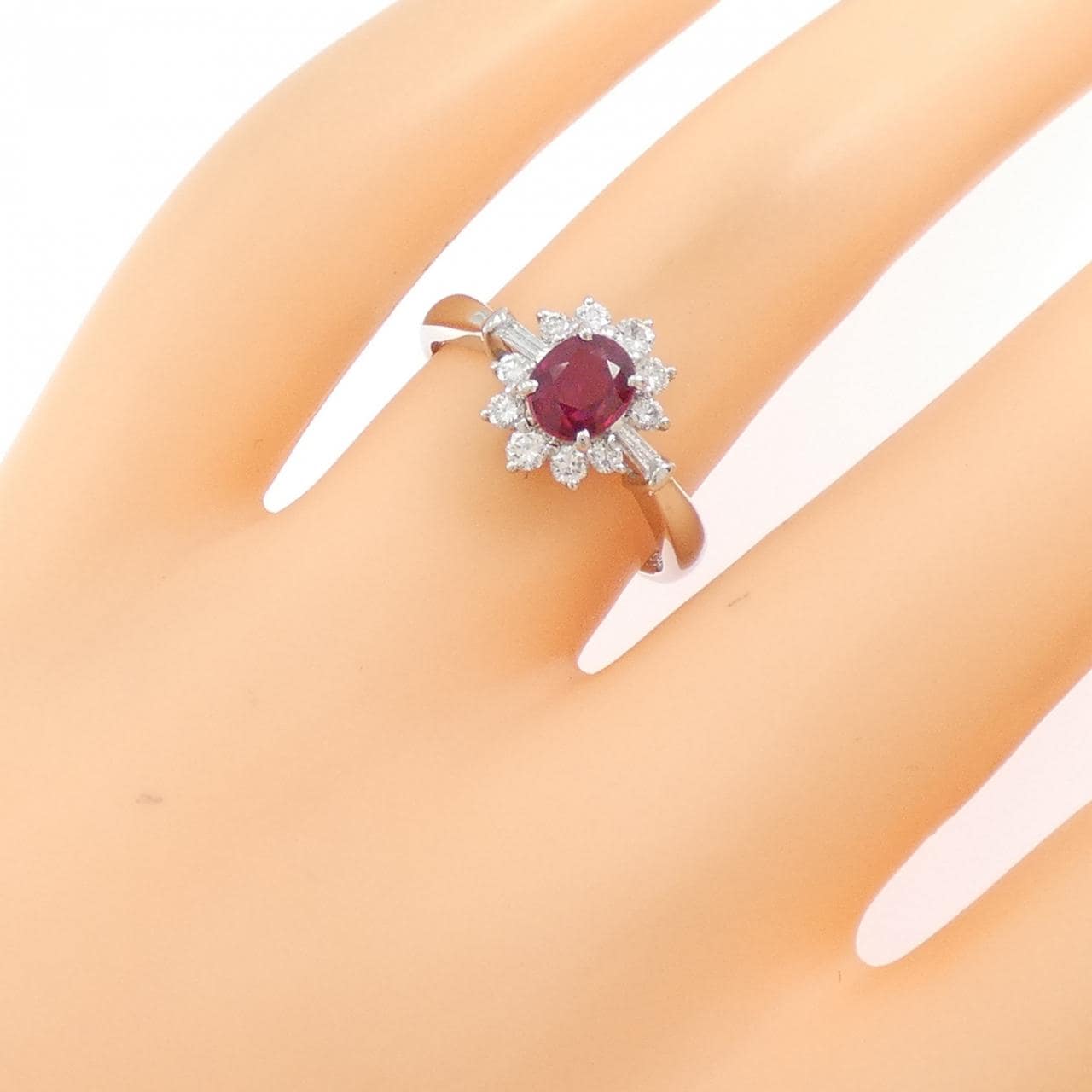 PT900 ルビー リング 0.56CT
