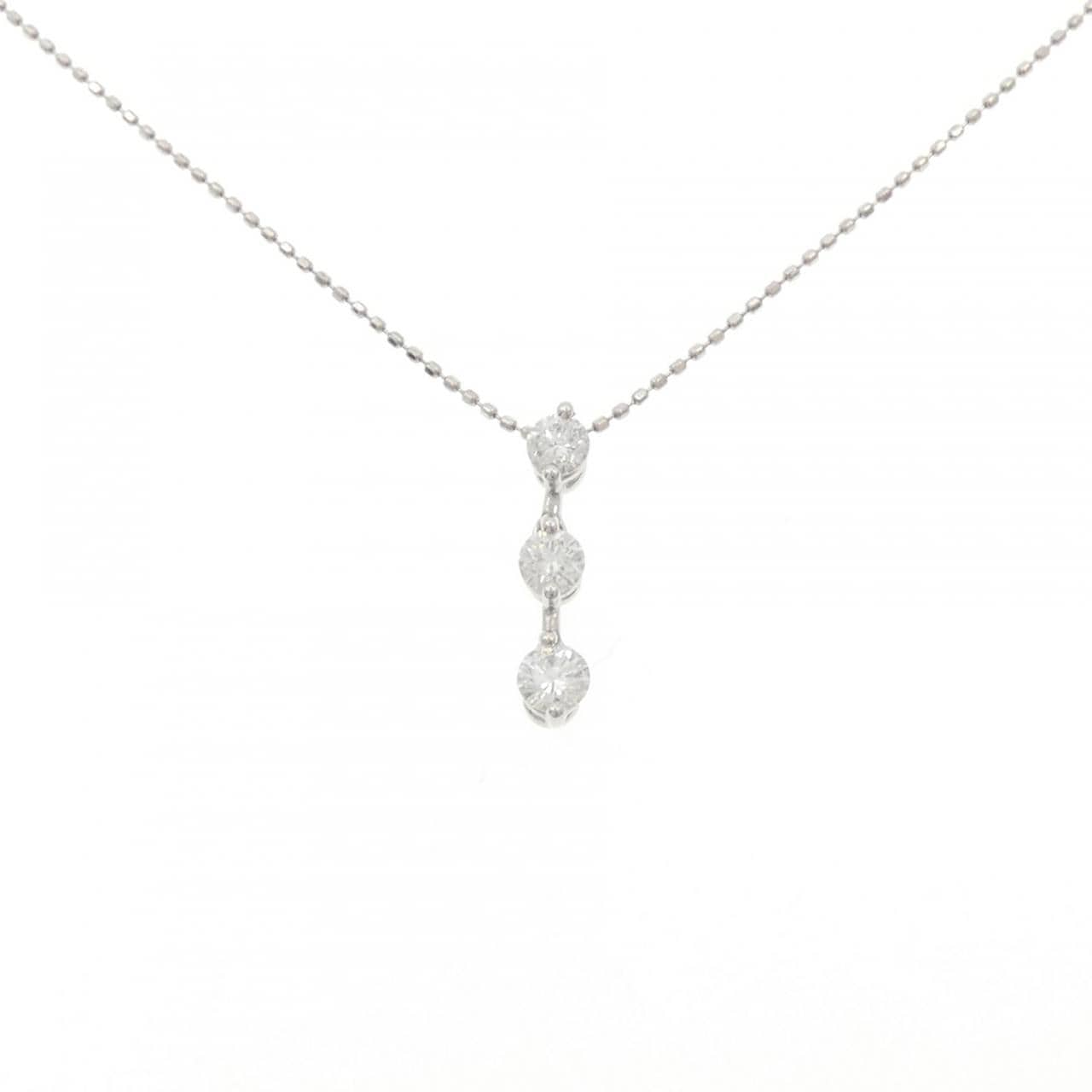 PT850 スリーストーン ダイヤモンド ネックレス 0.50CT