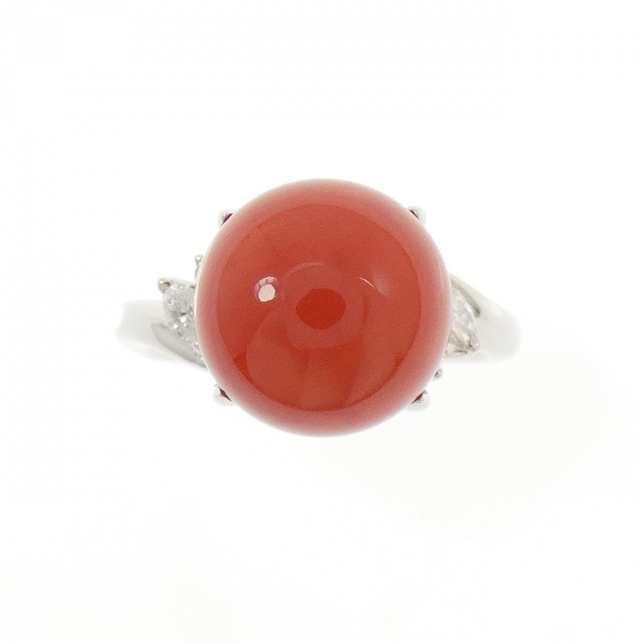 PT900 サンゴ リング 10.5mm