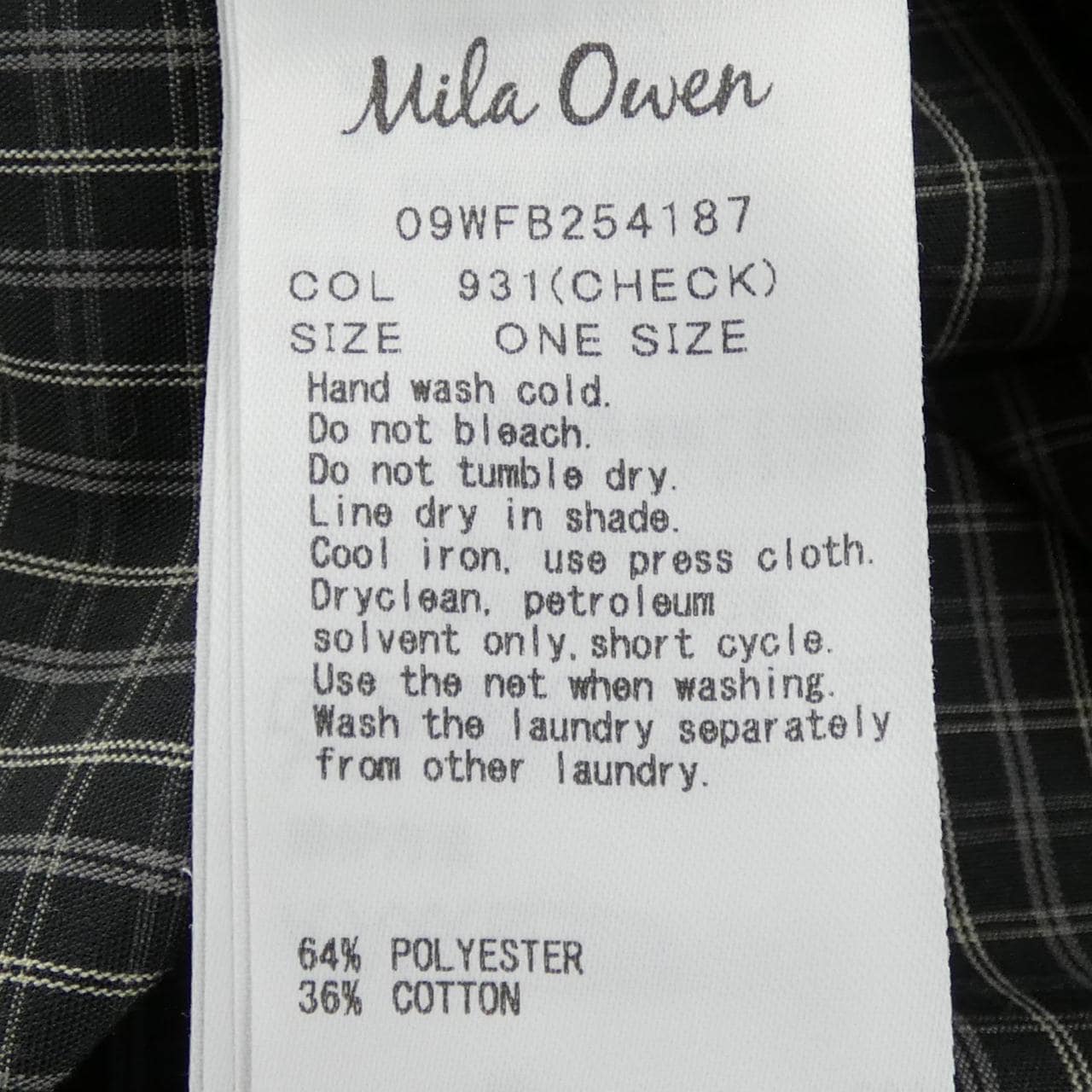 ミラオーウェン MILA OWEN シャツ