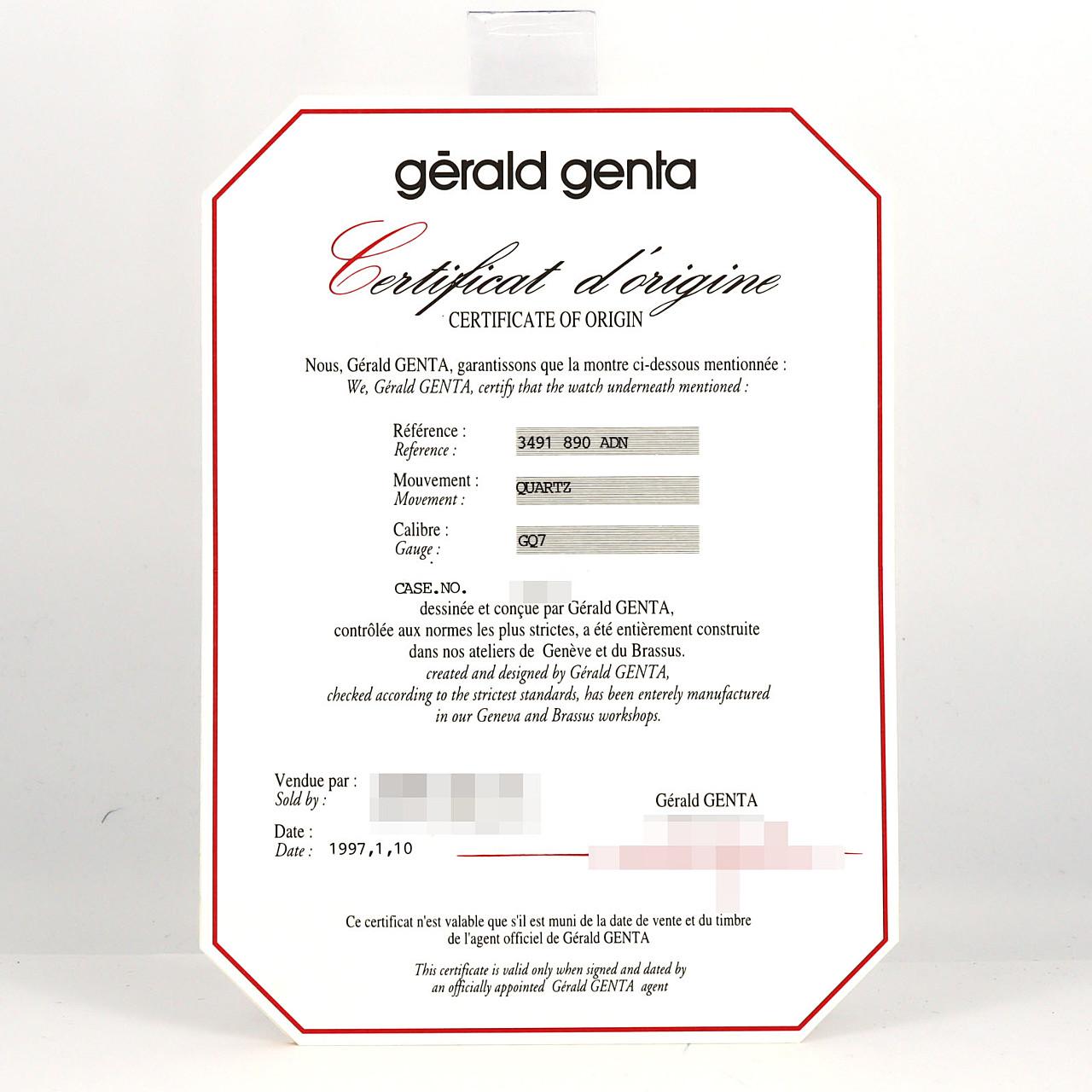 ジェラルドジェンタ レトロファンタジー YGコンビ G.3491.7/3491.890.ADN SSxYG クォーツ