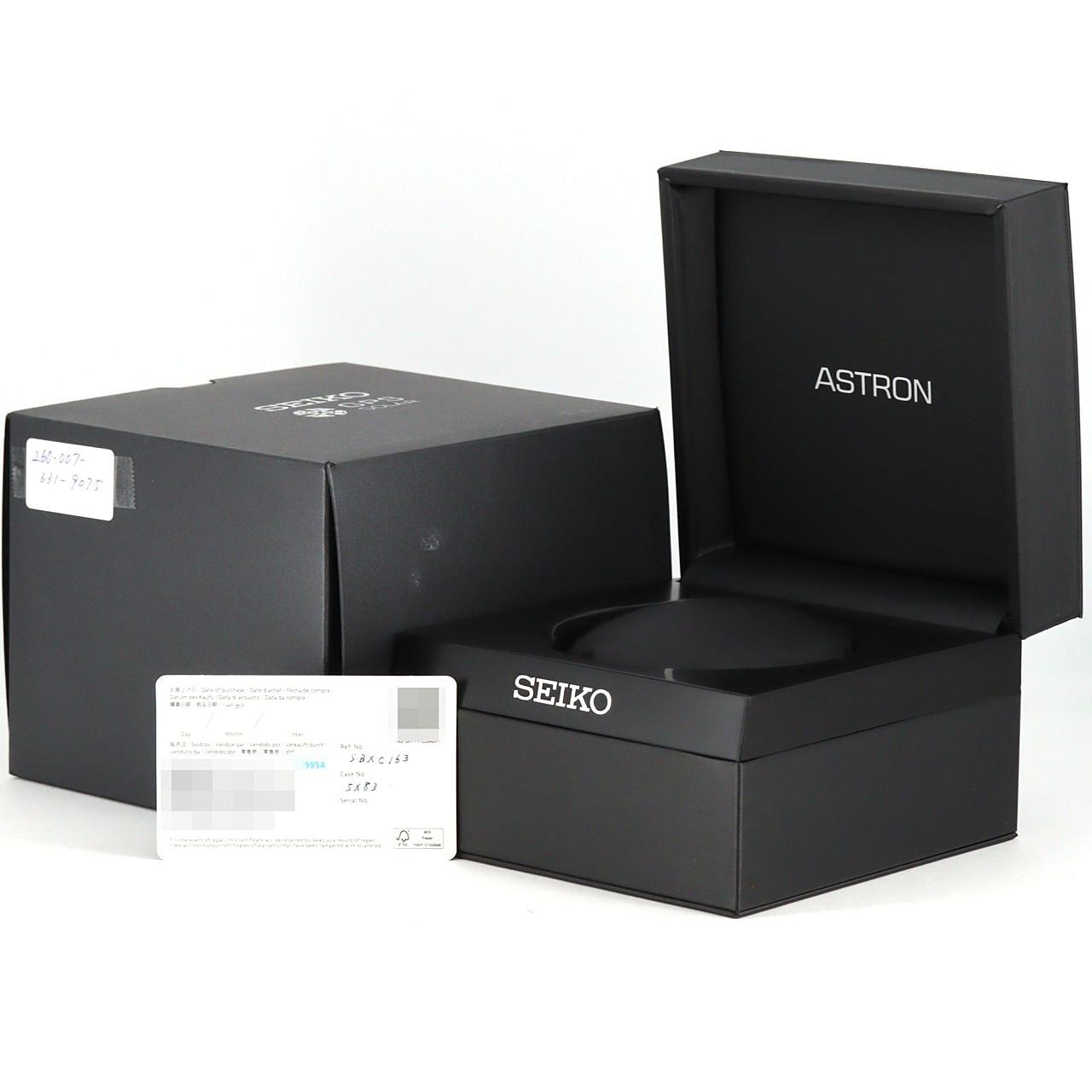 セイコー アストロン GPS 電波時計 TI 5X83-0AE0-1/SBXC163 TI ソーラークォーツ