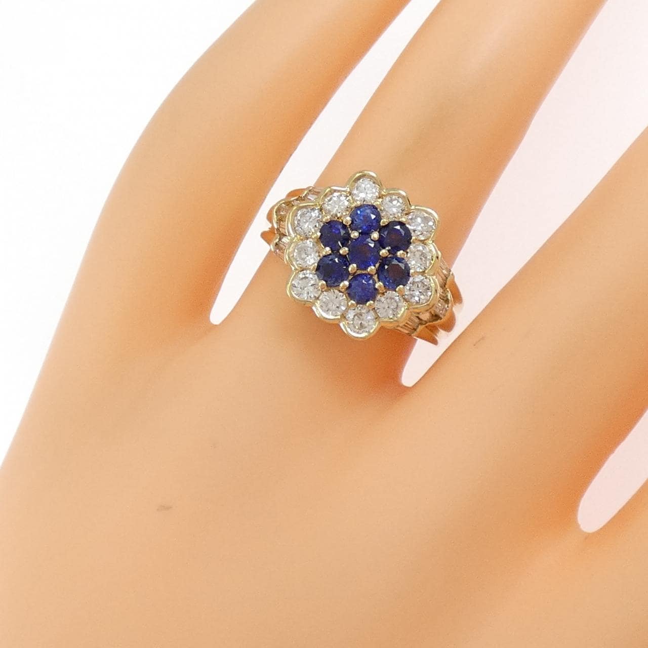 K18YG蓝宝石戒指0.96CT