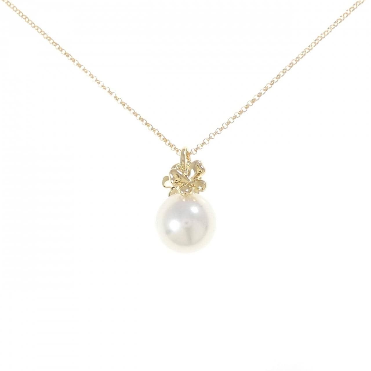 タサキ フラワー×バタフライ アコヤパール ネックレス 8.8mm