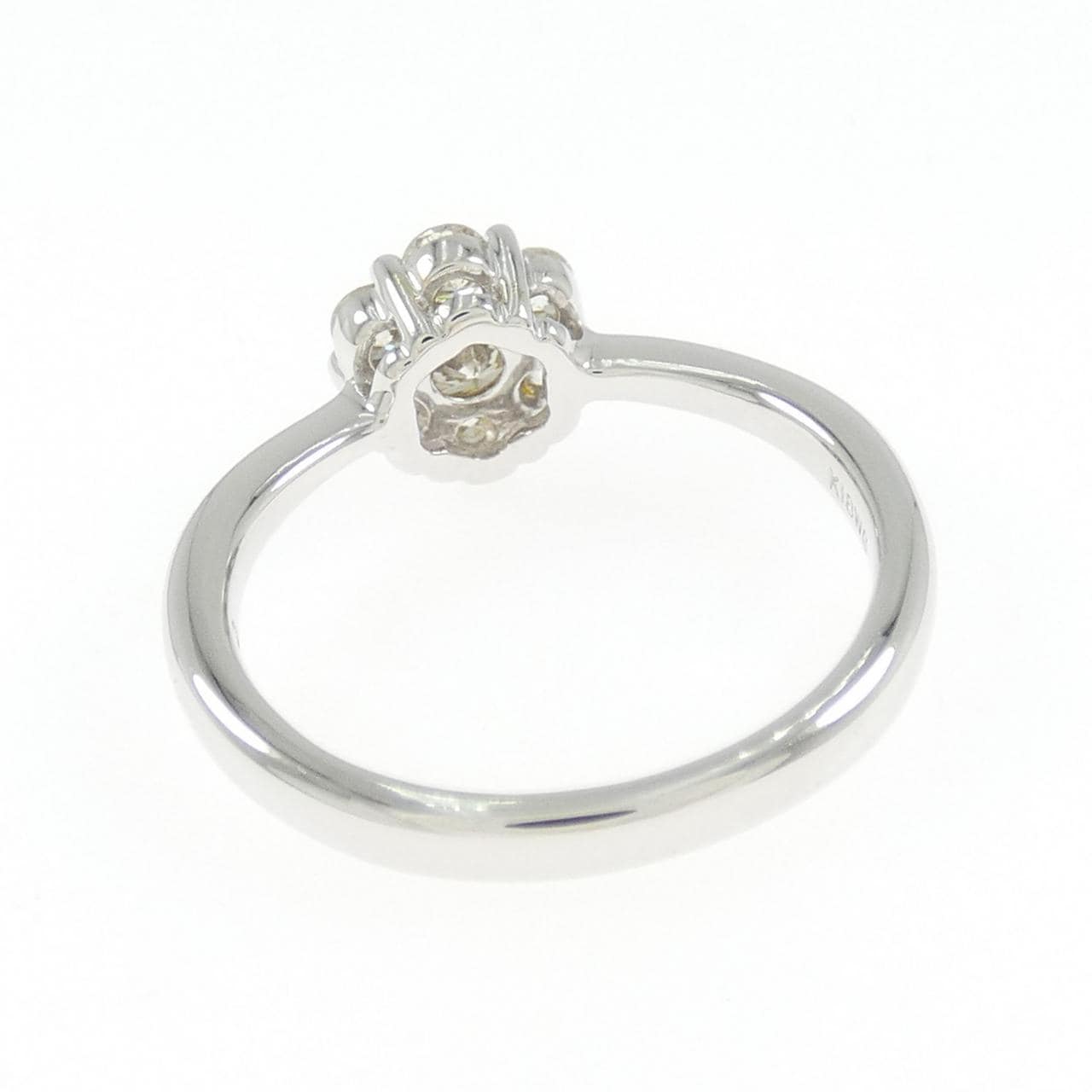 K18WG flower Diamond ring 0.50CT