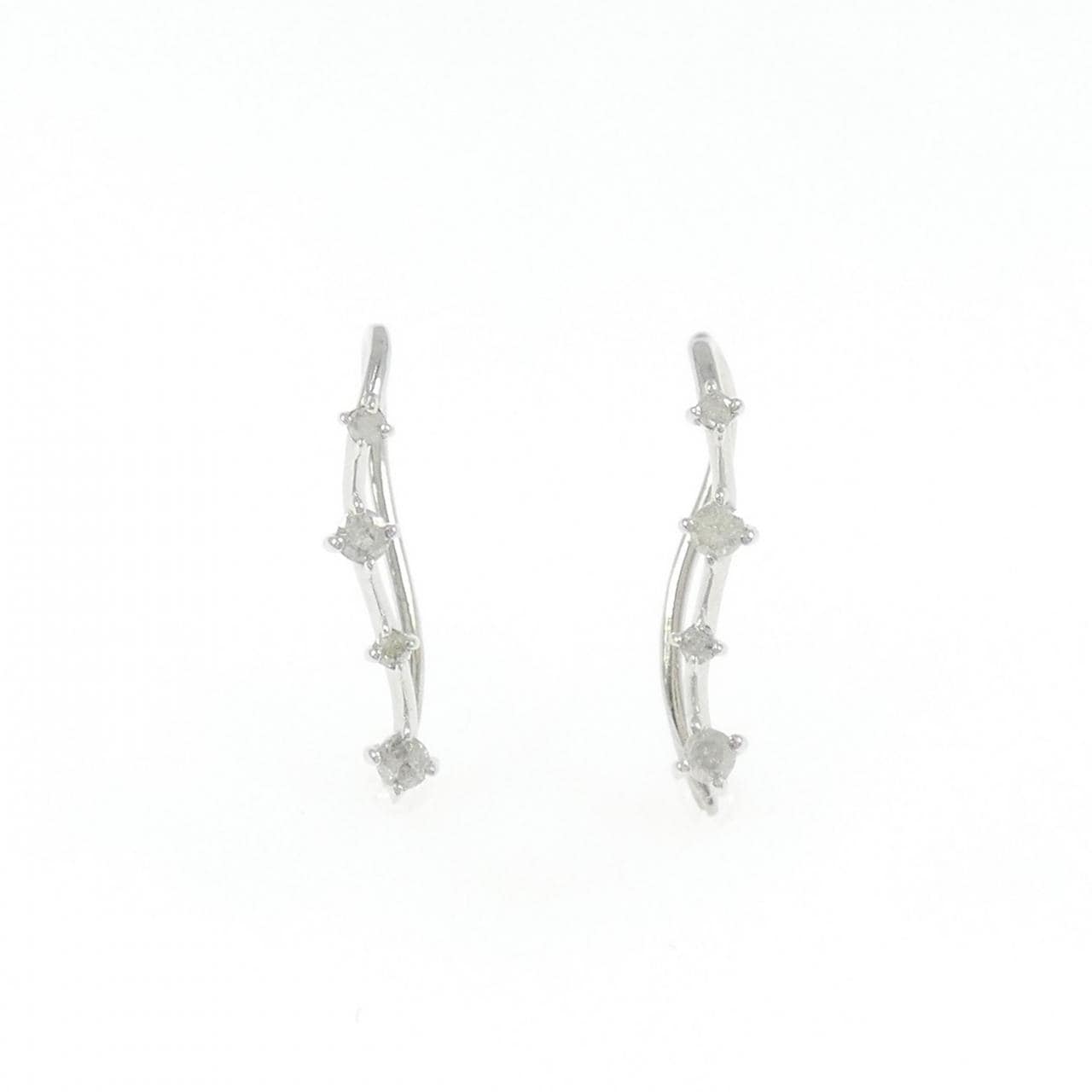 PT900 ダイヤモンド ピアス 0.10CT