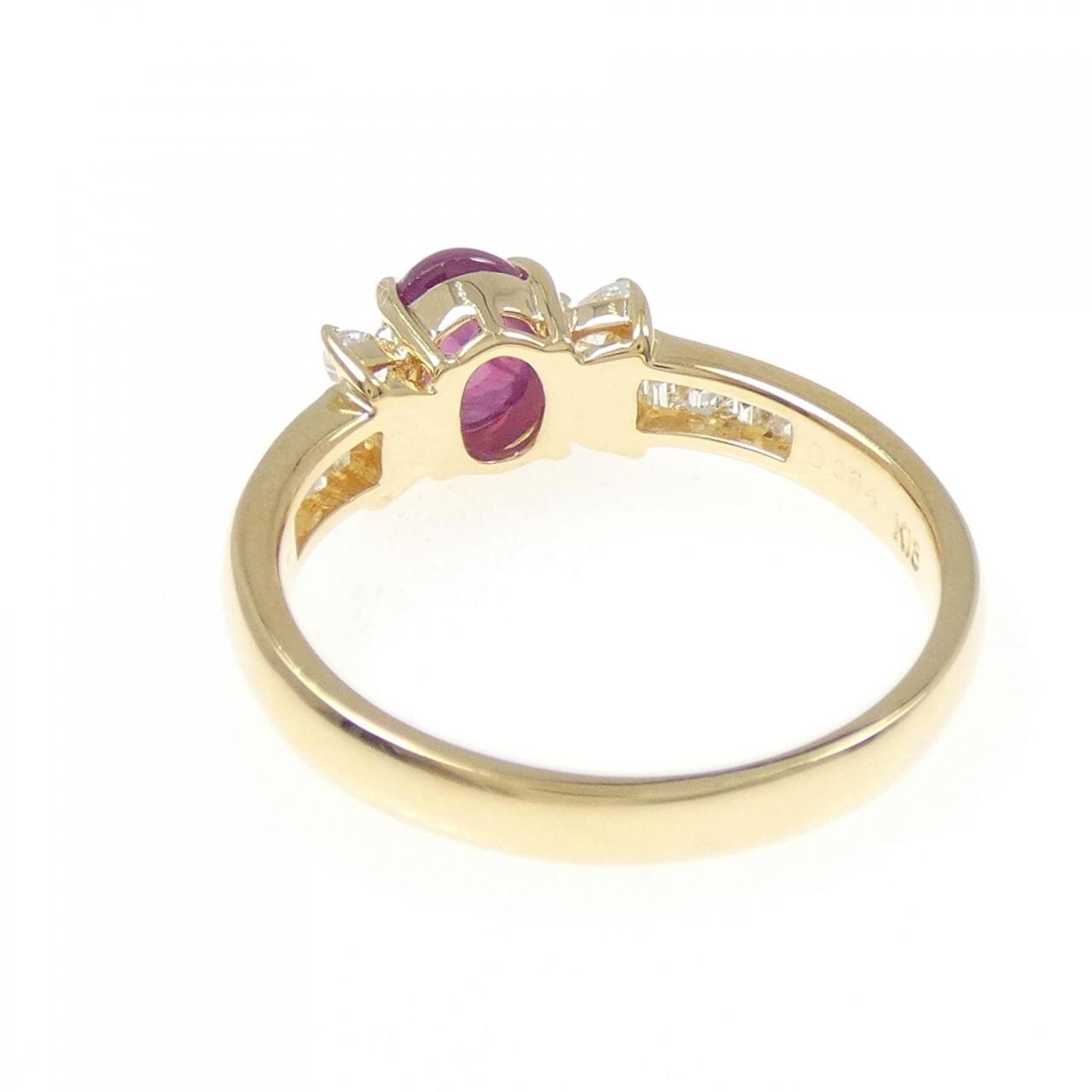 K18YG ルビー リング 1.07CT